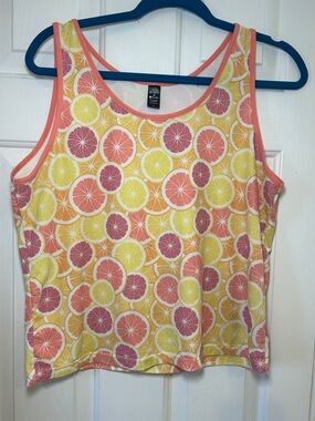 POP Fit Citrus Print Tank Top and Sleep Short Pajama Set